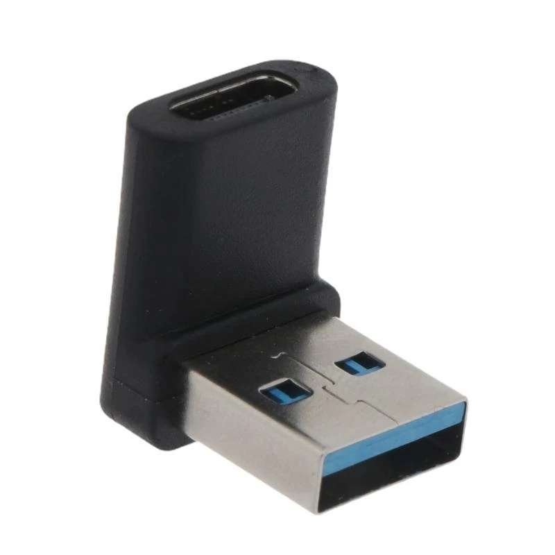 Адаптер USB 3.0 «папа» на «мама» типа C, преобразователь для зарядки данных под углом 90 градусов