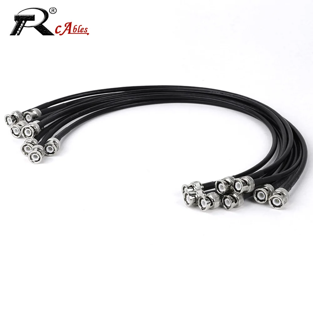 BNC Male to BNC Male RG58 Cable for BNC Adapter Home 50 Ohm/75 Ohm RF Coaxial Extension Connector Adapter Wire for CCTV Camera