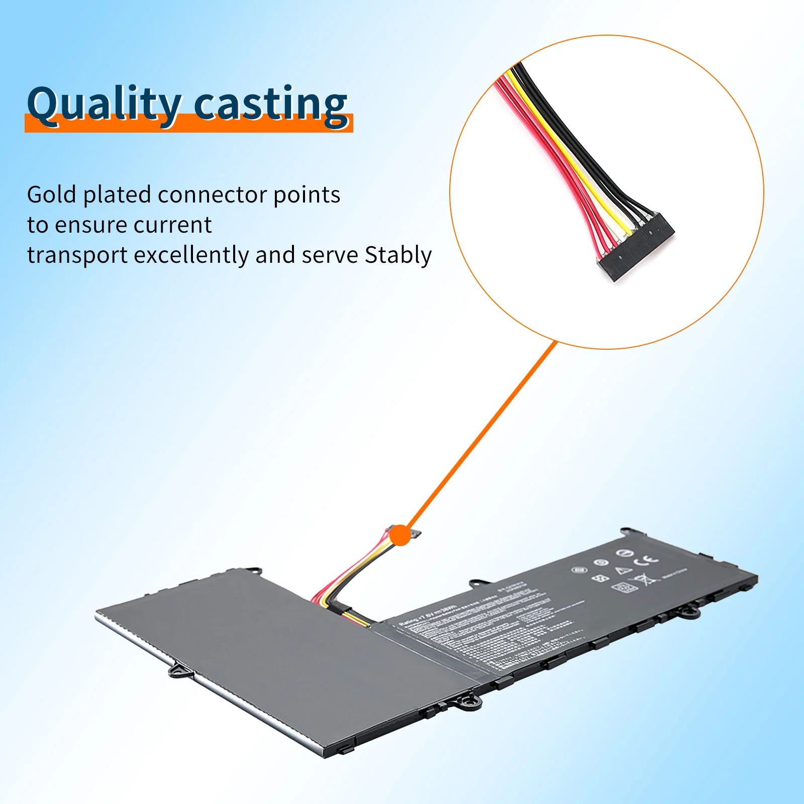 Batteria per Laptop BVBH 7.6V 38WH C21N1414 per ASUS EeeBook X205T X205TA X205TA-BING-FD015B 11.6 "gratuita 2 anni di garanzia