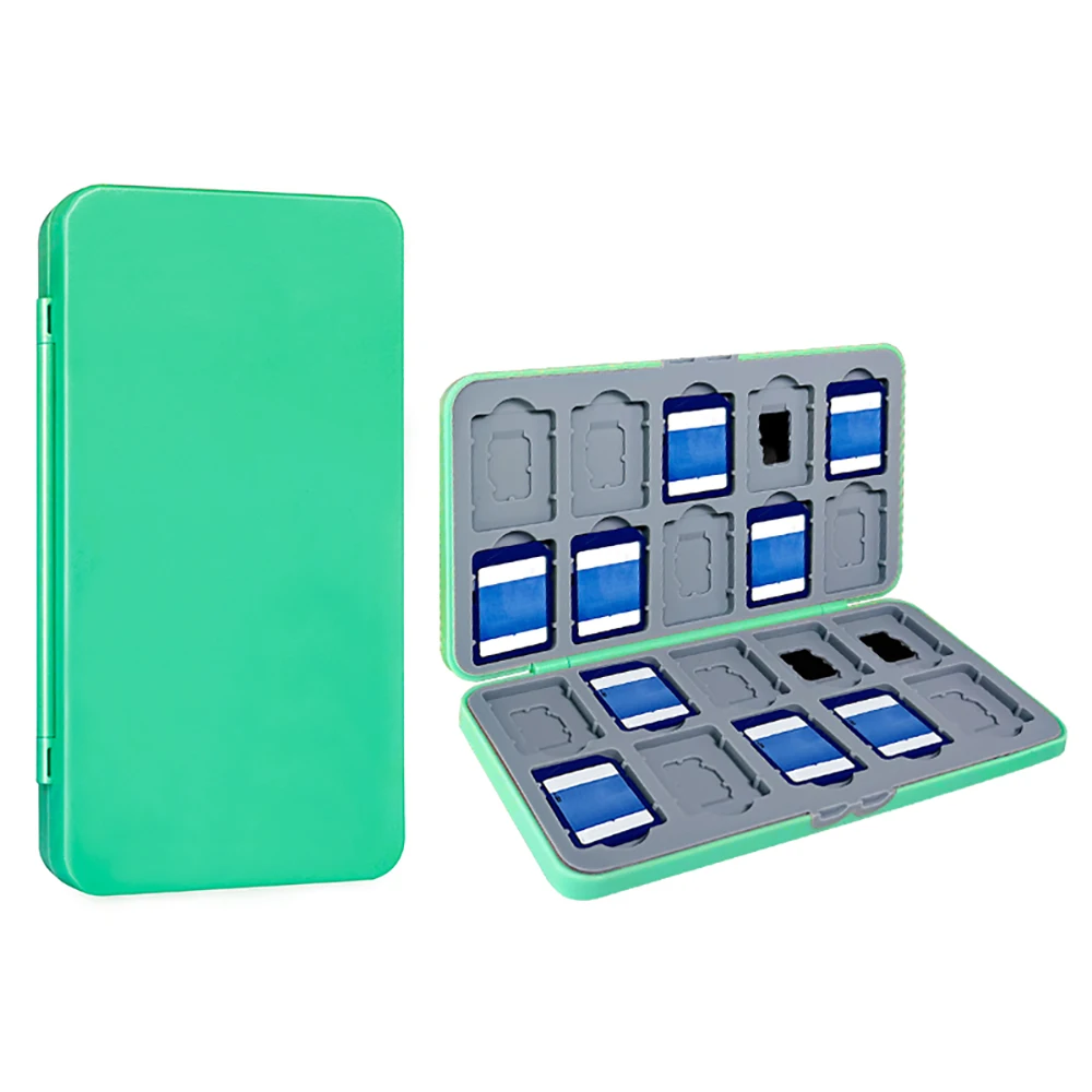 Draagbare SD- en Micro SD-kaartopbergdoos met 40 kaartsleuven (20 SD+20 TF), geschikt voor SDHC, SDMC, TF-kaarten