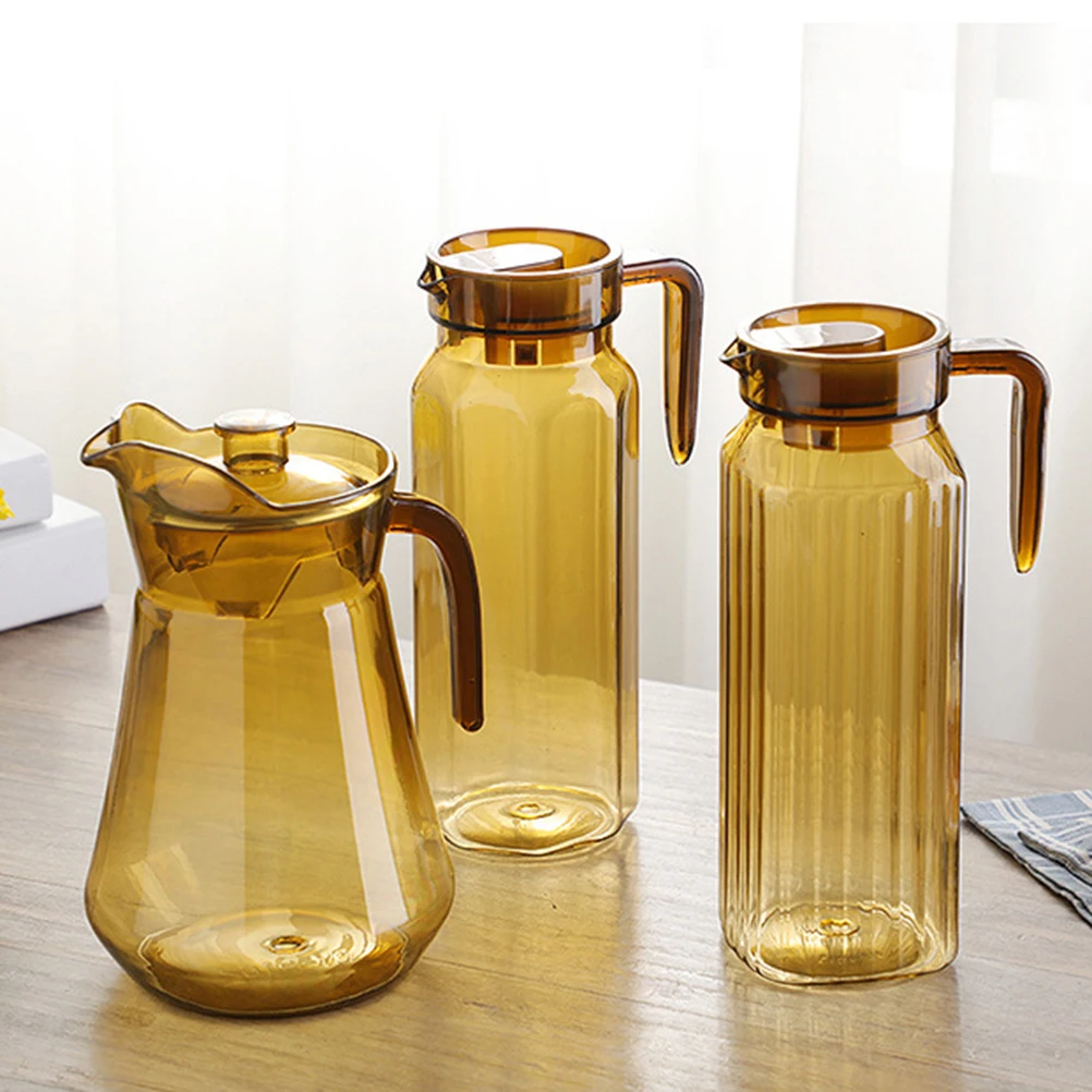 

1100Ml Cold Water Pitcher Acrylic Beverage Pitcher Large Capacity Juice Pot Food Safe Plastic Hot Cold Resistant For Picnic Pool