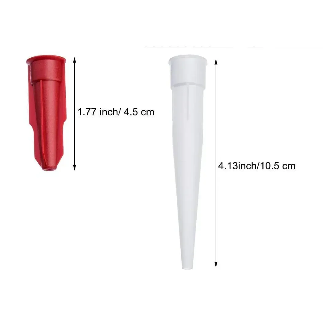 10 szt. Zestaw dysz do uszczelniania rurka silikonowa dysza Lastic dysze do klejenia szkła uszczelniacz silikonowe końcówki do uszczelniania części do narzędzi budowlanych