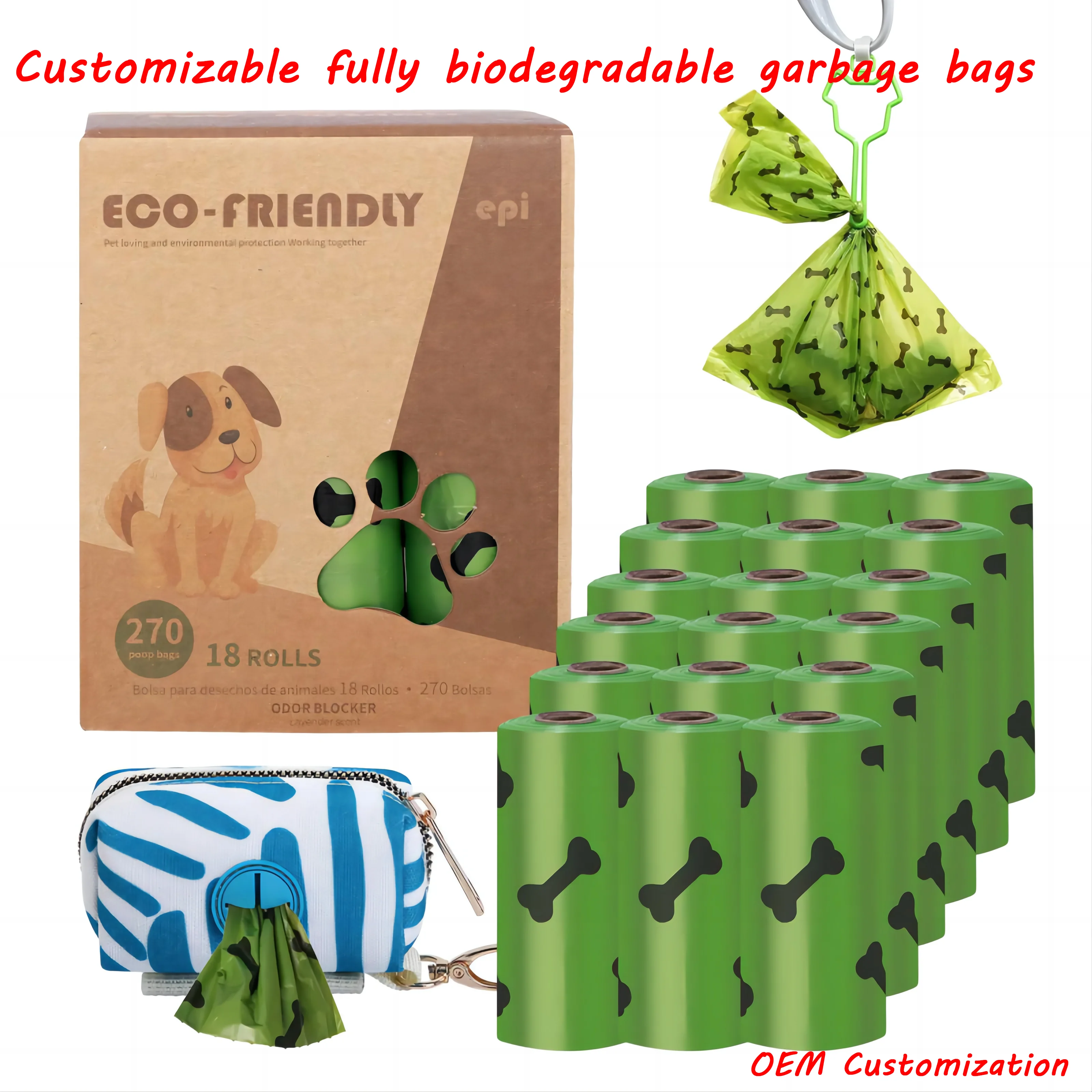 

High quality Biodegradable dog toilet bag, dog outdoor home cleaning bag dispenser, 15 bags/roll 9Roll 16Rloll 32Roll