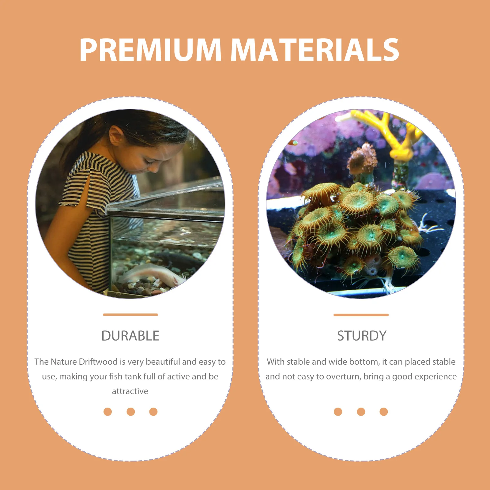 

3Pcs Natural Driftwood Aquarium Decor Safe for Fish Tank No Harm Easy to Use Stable Bottom Landscape Decoration