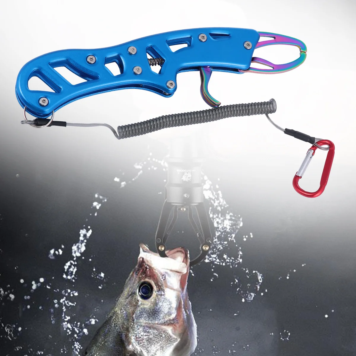 

Fish Lip Gripper Rugged Construction Secure Grip Prevents Hand Injuries Effortless Release Ideal for Fishing Trips Blue Fishing