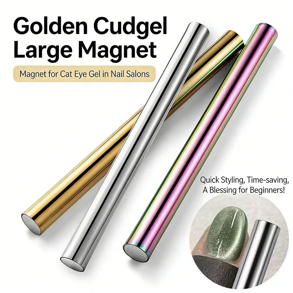 Doppelseitiger Magnetischer Nagellack-Stift Katzenauge Magnetischer Zylinderstab mit Eisendraht UV-Gel Nagellack Nagelkunst Maniküre-Werkzeug