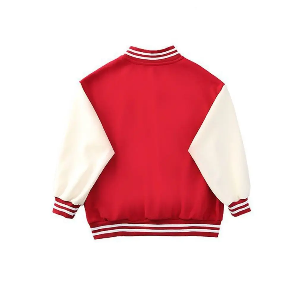 Fashion Long Sleeve Children Baseball Uniform Teens Loose Girls Y2K Coat Clothing Retro Spring Autumn Jacket Students