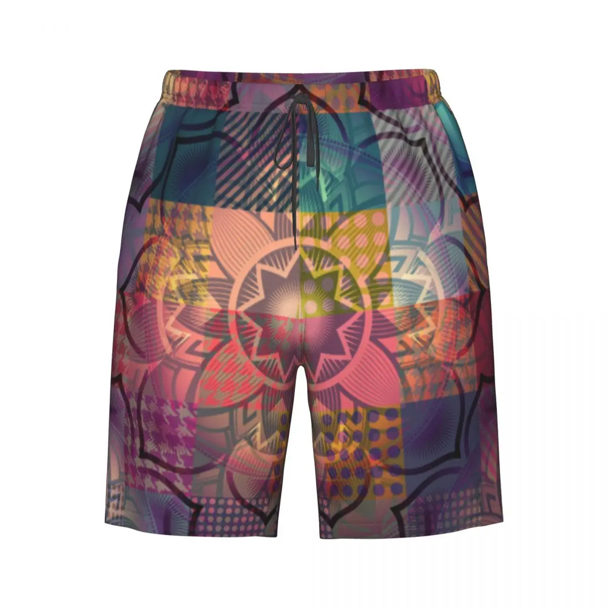 

Men's Swim Shorts Trunks Mandala Symbol Beach Board Shorts Running Sports Surfing Swimwear
