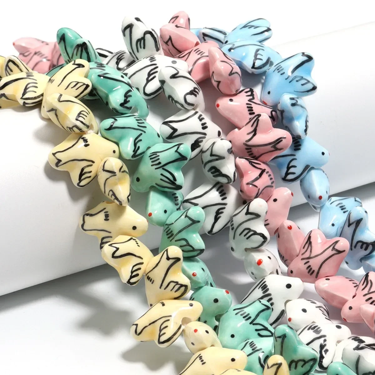 DW38 5 قطعة 15x20 مللي متر لون الحلوى السلام تعادل براعة رائعة الطيور الصغيرة الخرز اليدوية مجوهرات اكسسوارات الاتجاه DIY بها بنفسك #3