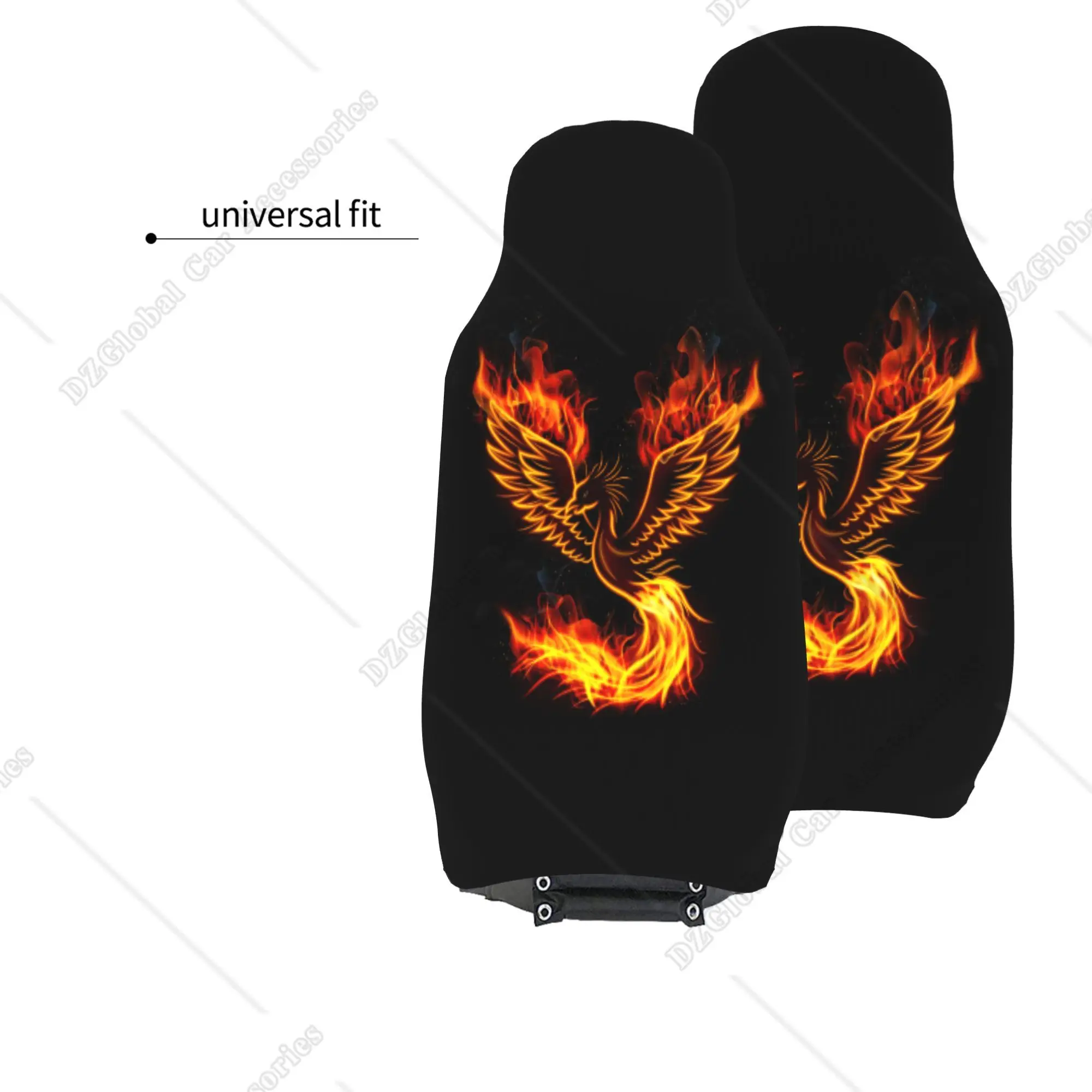 Phoenix Fire Bird coprisedili per auto 2 pezzi Set protezione per sedile anteriore del veicolo accessori interni protezioni coprisedili per auto