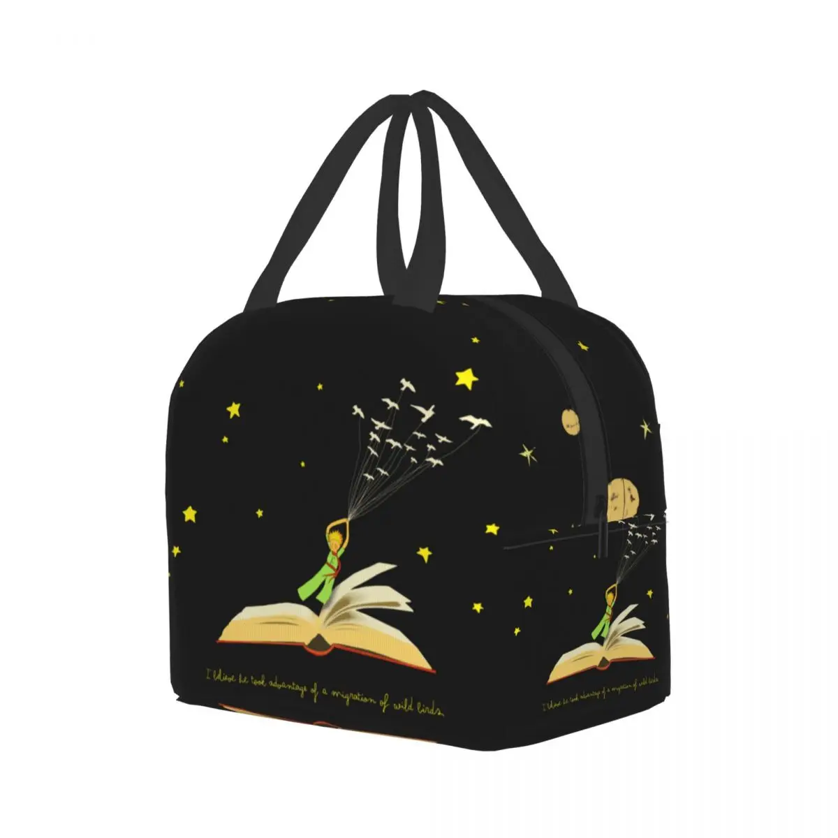 Classic Fiction The Little Prince Thermal Insulated Lunch Bag Women Portable Lunch Container for School Office Storage Food Box