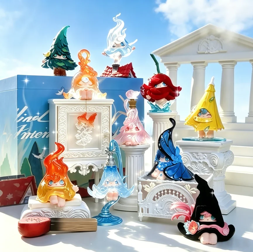 POP MART 1001MOONS Wind's Lntention Series Surprise Unpack Bag Figurines Model Toys Kawaii Desktop Ornament Present