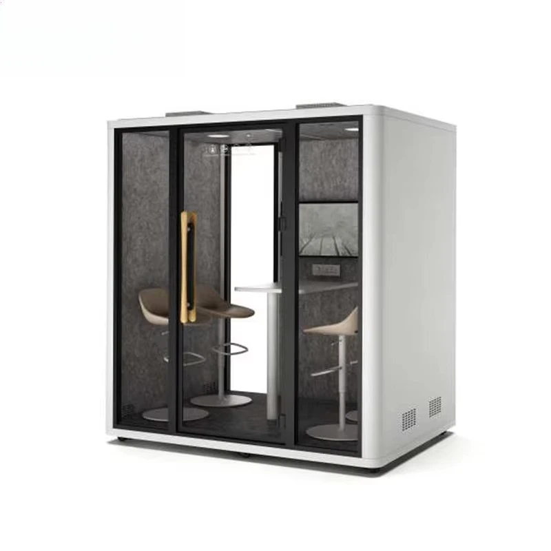 Acoustic Soundproof Office Pods Prefabricated Private Telephone Booths External Soundproof Home Office With Storage Function