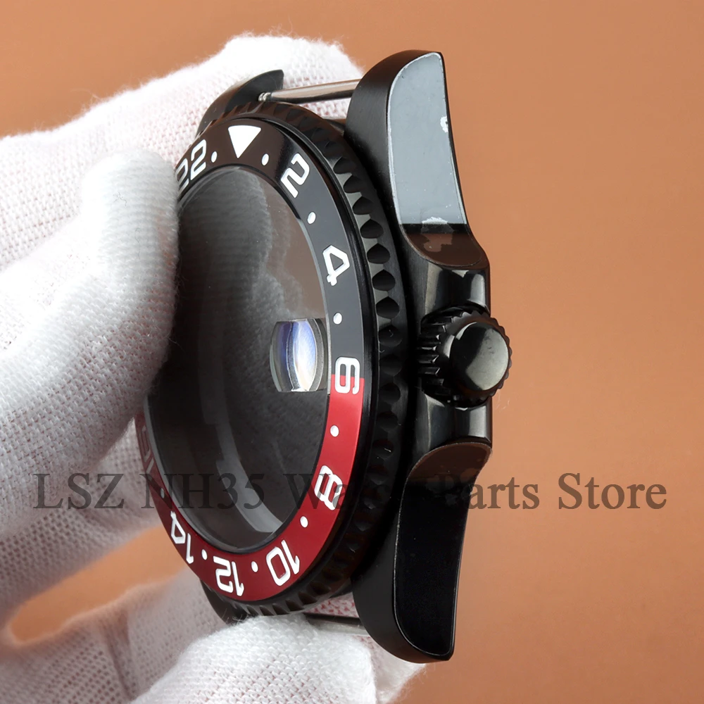 ل الغواصة GMT حالة 40 مللي متر nh35 316L الفولاذ المقاوم للصدأ ساعة تناسب Seiko NH34 NH35 NH36 NH38 حركة 28.5 مللي متر ساعة الطلب أجزاء