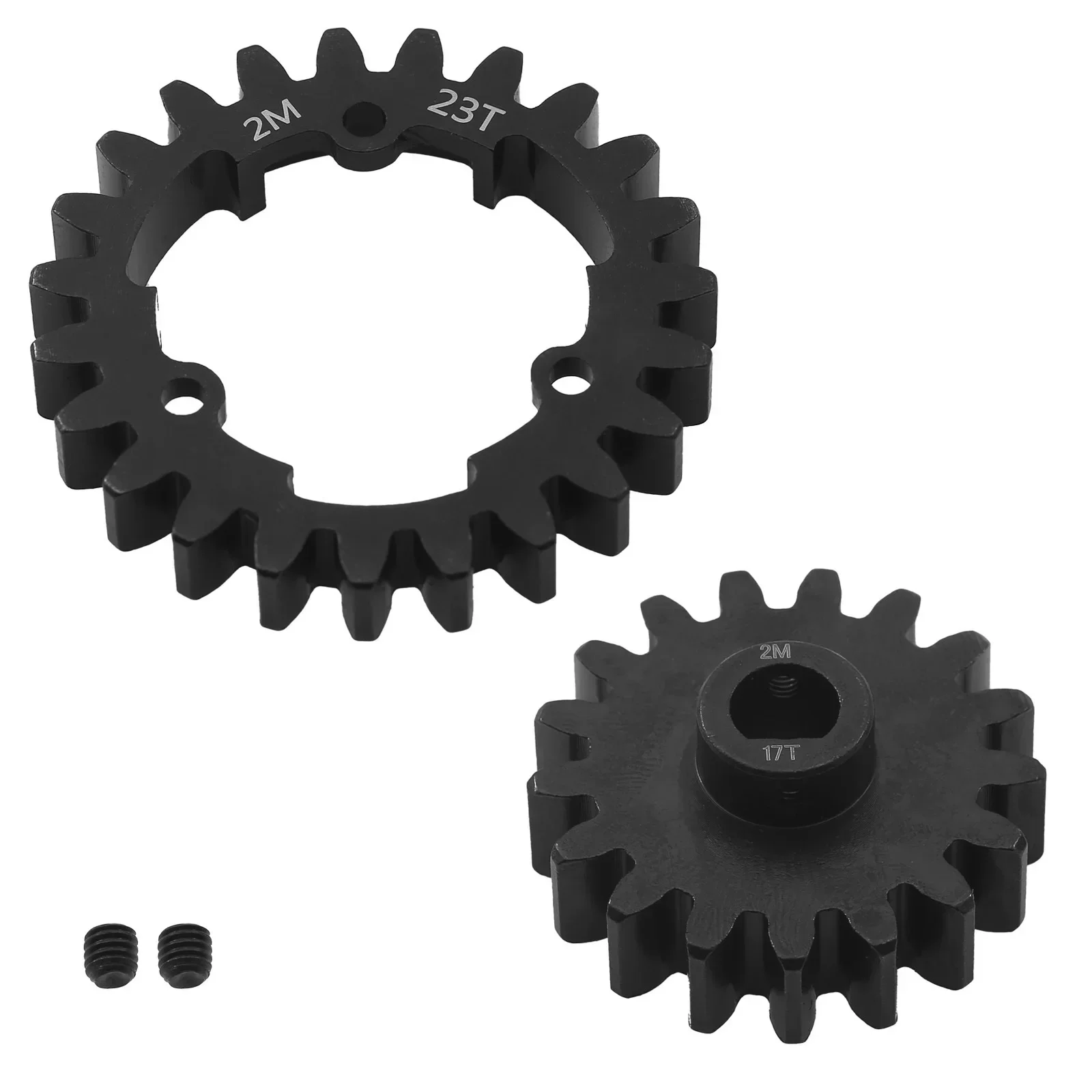 Steel 2.0M 23T Spur Gear and 10T/17T Pinion Gear 6447 6449 for Traxxas 1/5 X-Maxx 1/7 XO-1 1/10 E-Revo 2.0 MAXX Upgrade Parts