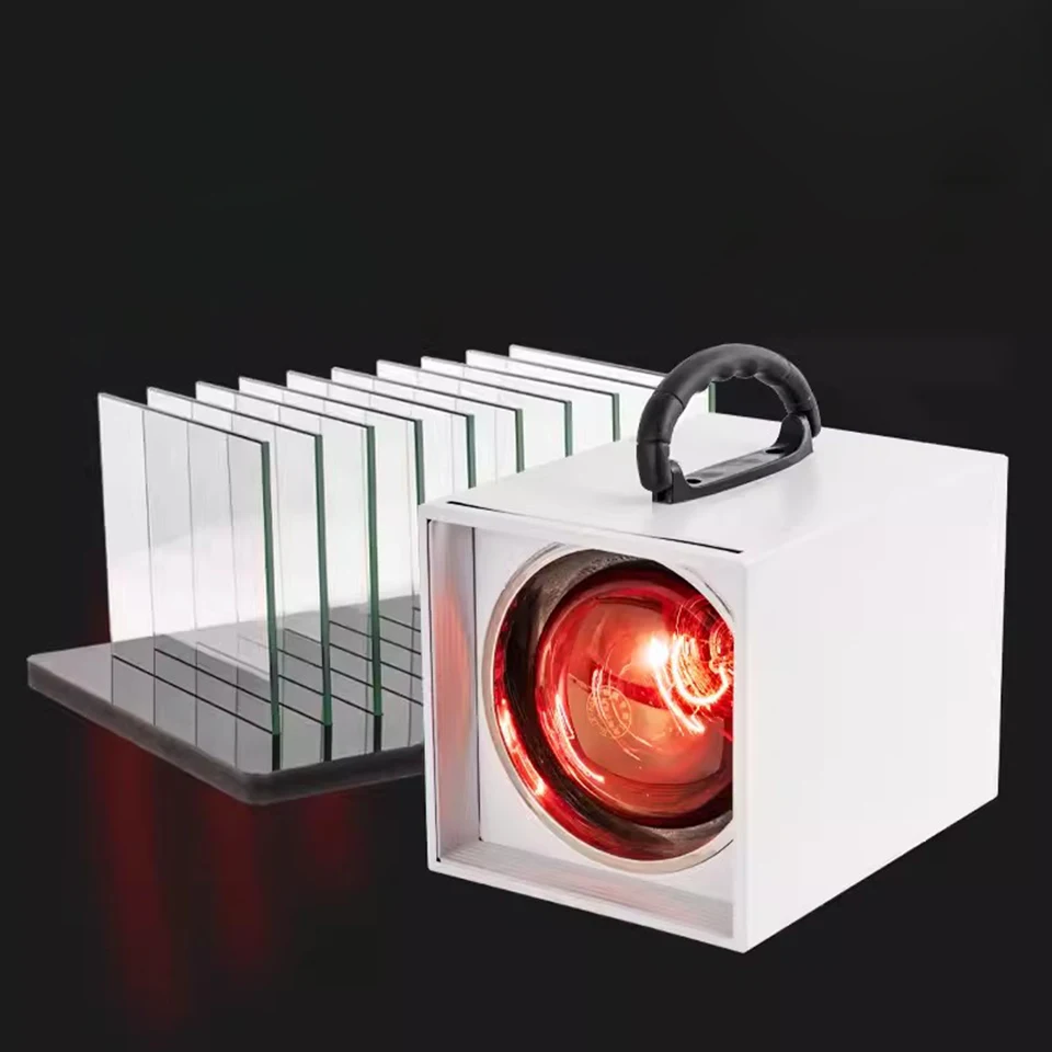 Caixa Infravermelha Portátil da Lâmpada de Calor com 10 Vidro para o Bloco de Calor Cerâmico Nano do Matiz do Filme da Janela Redução de Calor & Testes uv dos Raios Kd07