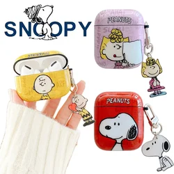 Snoopy Earphone Cases for Airpods 1/2 3 Pro Cute Airpods Case Headphones Case Protective Case for Apple Airpods Pro2 PVC Covers