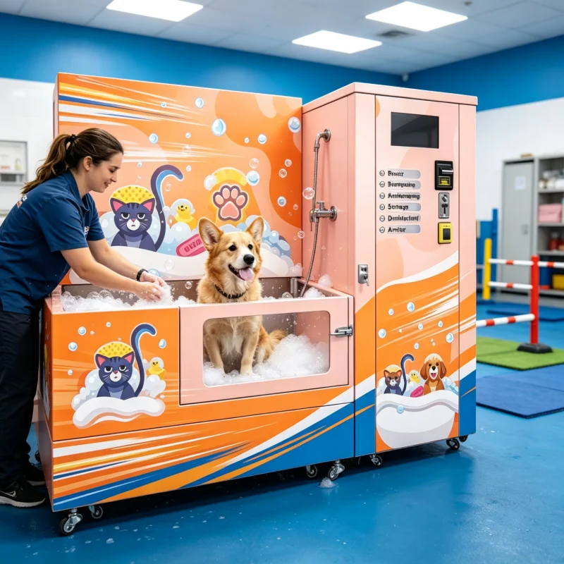 Self Serve Dog Wash Station Customized Unmanned Pet Washing Machine Premium 304 Stainless Steel Bath Gear For Apartment