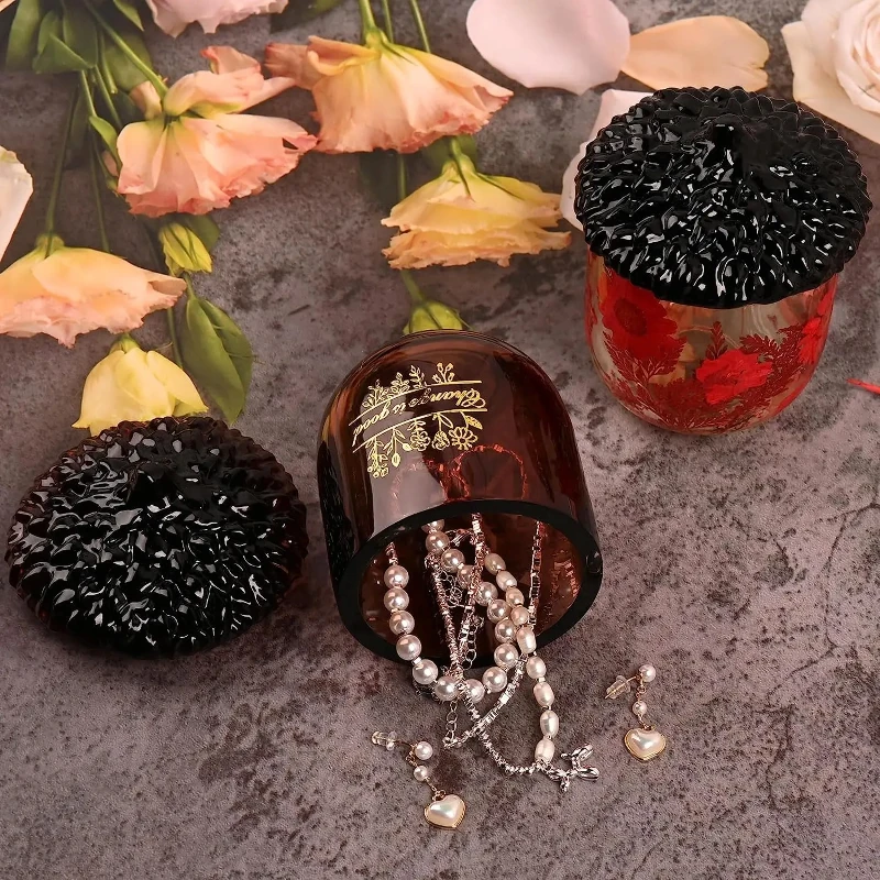 

Pine Cone Silicone Jar Resin Mold with Lids for Epoxy Resin Casting DIY Jewelry Storage Box And Candy Container Making