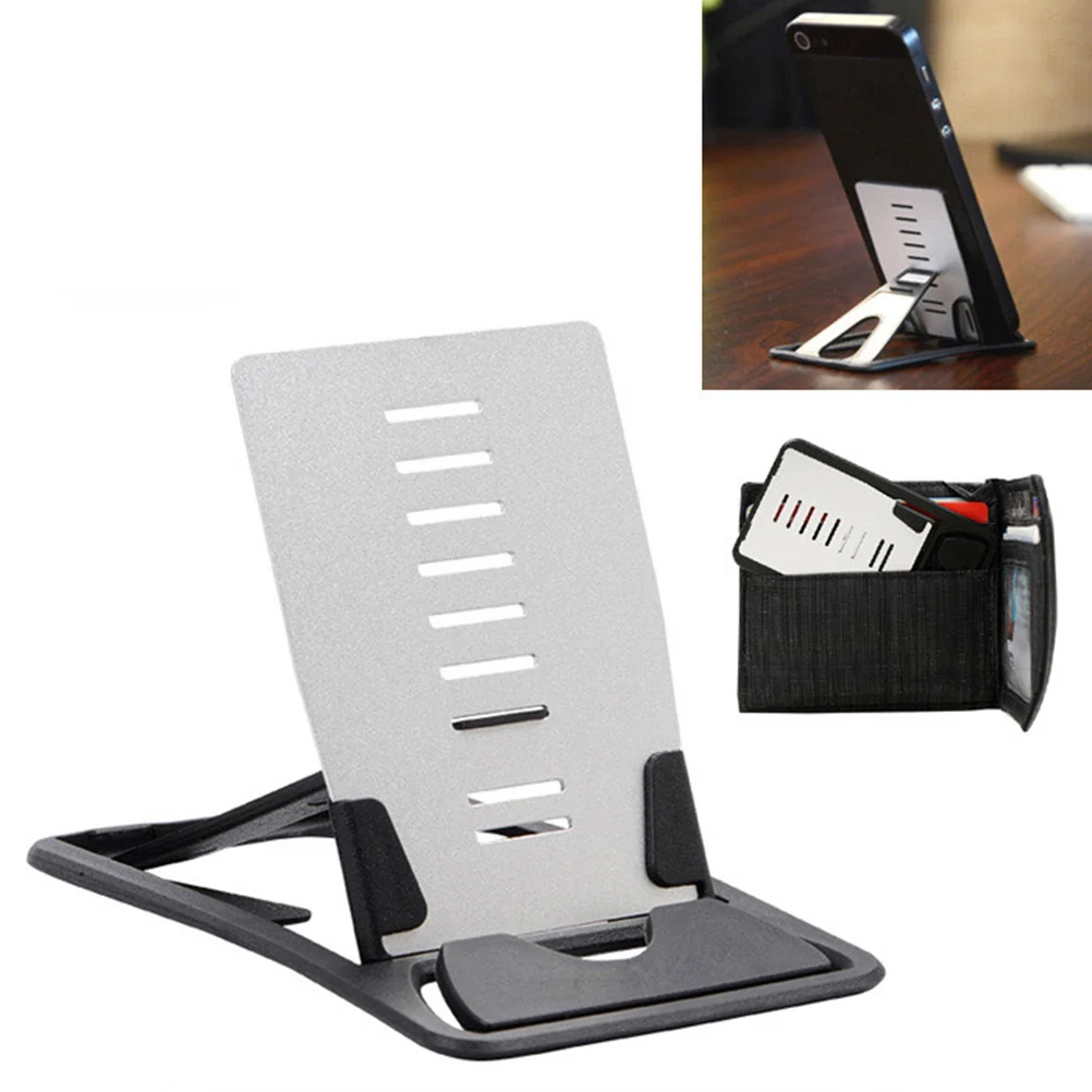 

Aluminium Alloy Type Phone Holder Foldable Metal Stand for Cellphone Tablet Smartphone (Black) adjustable phone stand