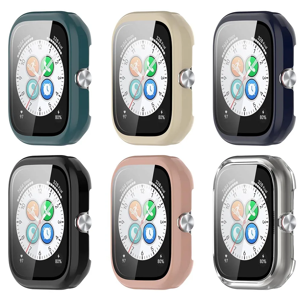 Per Honor Choice Haylou Watch Custodia per orologio per PC con protezione per schermo in vetro temperato Cornice anticaduta a copertura totale antigraffio