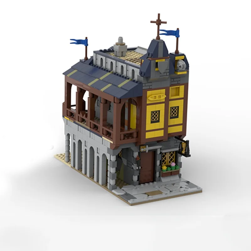 984 stücke MOC Ritter S Fass Modulare Modell Bausteine Spielzeug Architektur Montieren DIY Weihnachten Geschenk Kreative Bildung Kinder