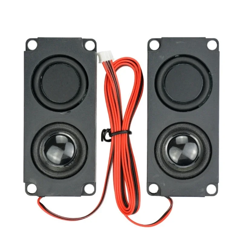 2Pcs Speaker Stereo Woofer Portable Speakers 10045 LED Speaker 8Ohm 5W Square Speaker 580MM Cable Length