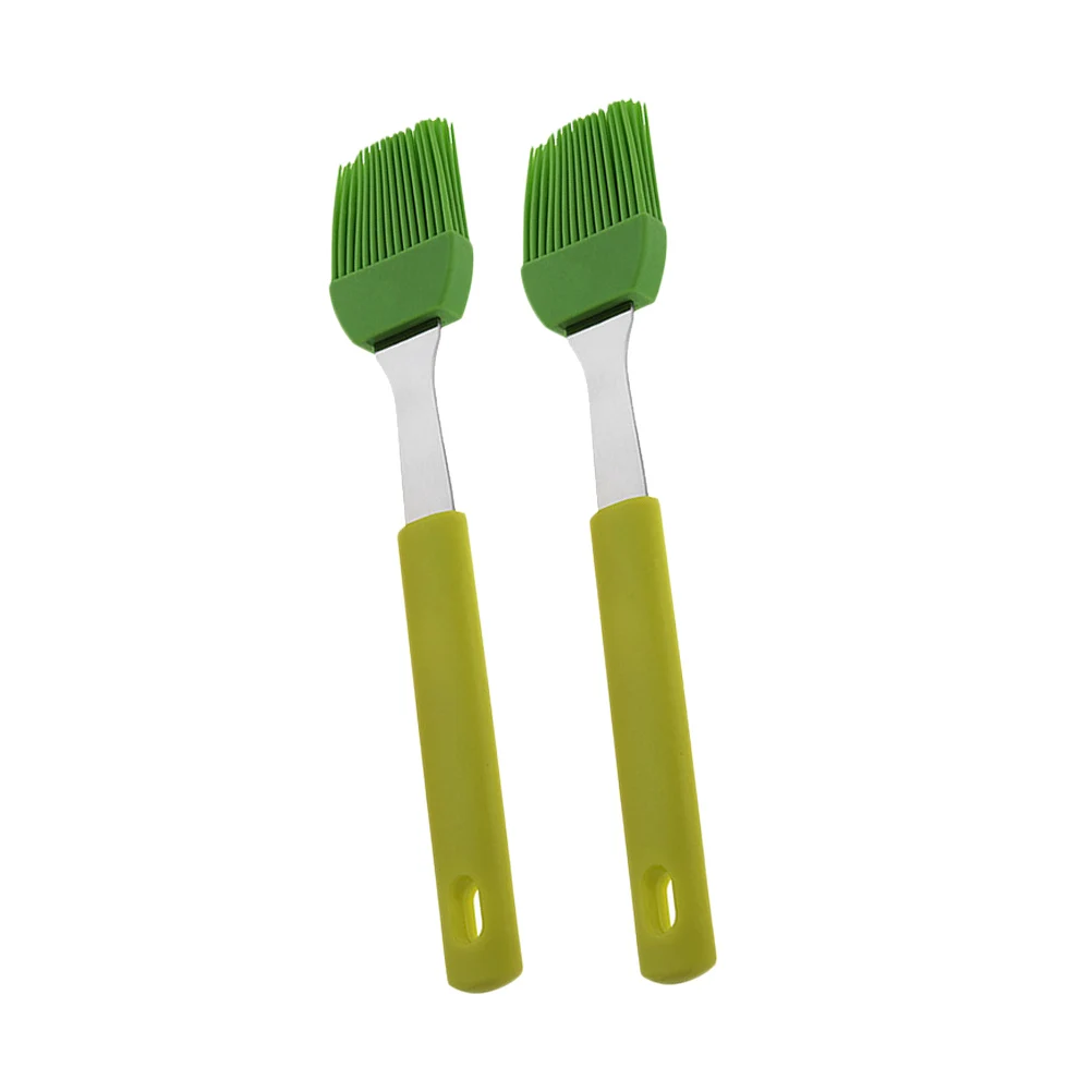 

2Pcs High Temperature Resistant Baking Brush Silicone BBQ Oven Marinade Oil Sauce Cream Pastry Cake Tool