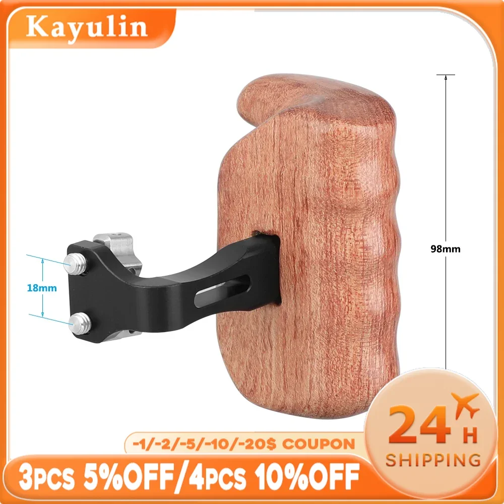 Kayulin Dslr Wooden Camera Handgrip With Invertible 1/4