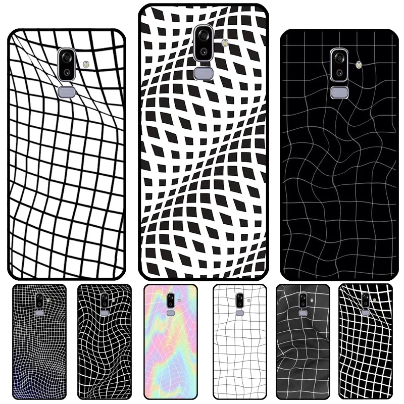 Wavy Grid For Samsung Galaxy A3 A5 J1 J3 J5 J7 2016 2017 J4 J6 A6 A8 Plus A7 A9 J8 2018 Phone Case