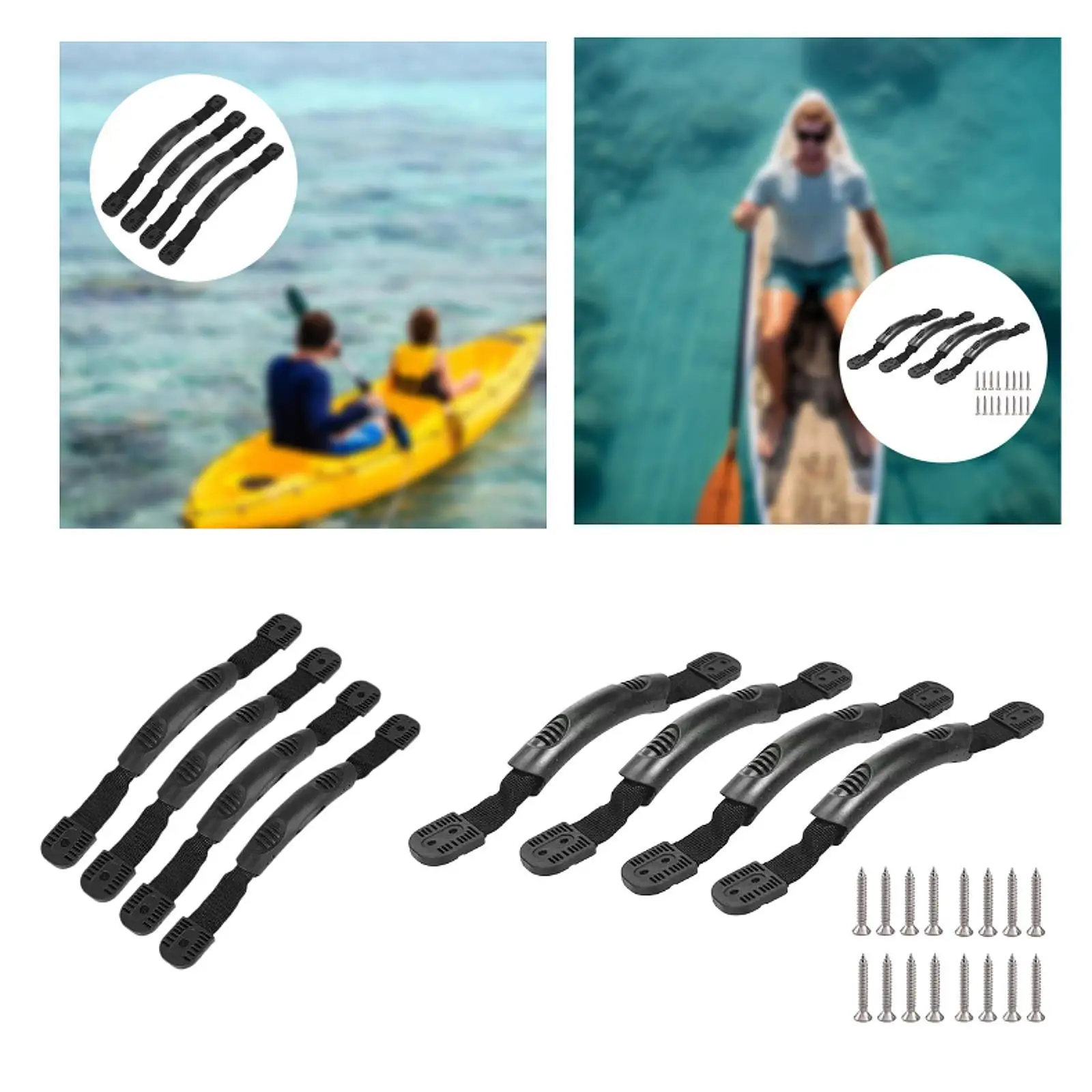 

4-х шт., сменные ручки для переноски каяка, простые в установке, практичные запасные части, профессиональные аксессуары премиум-класса для каяков, лодок