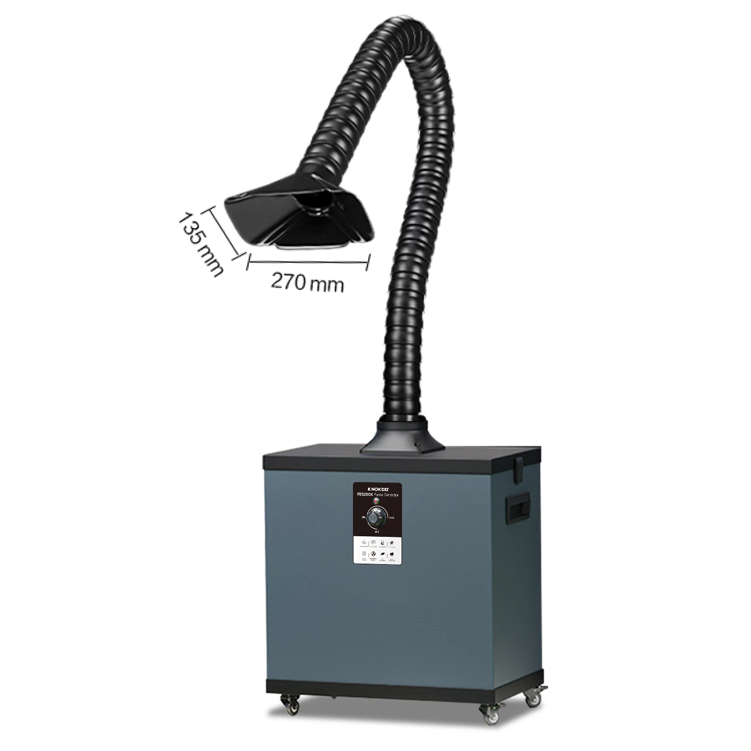 FES200K 200W Motor Multi-Purpose Fume Extractor with 3-Stage Filtration New Condition Laser Welding 3D Printing Salon Equipment