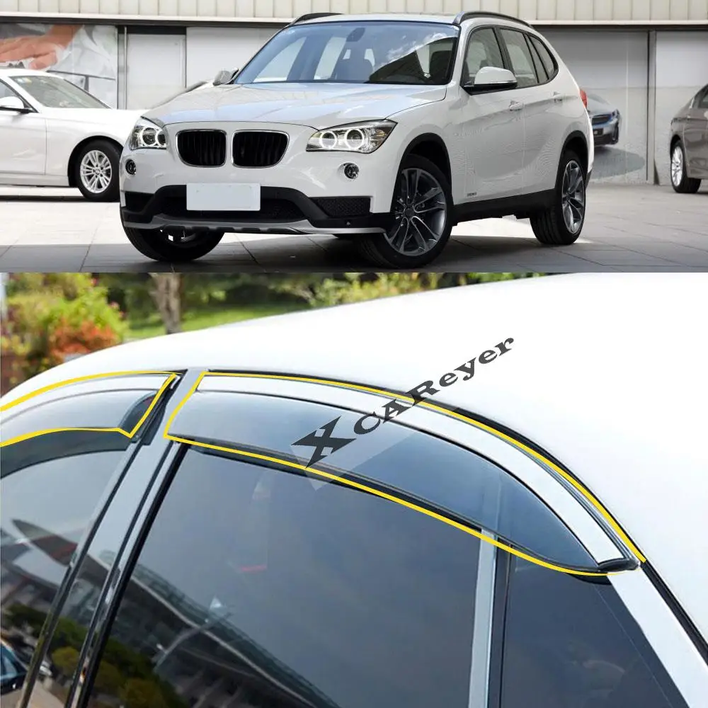 

For BMW X1 2010 2011 2012 2013 2014 2015 Car Body Styling Sticker Plastic Window Glass Wind Visor Rain/Sun Guard Vent Parts
