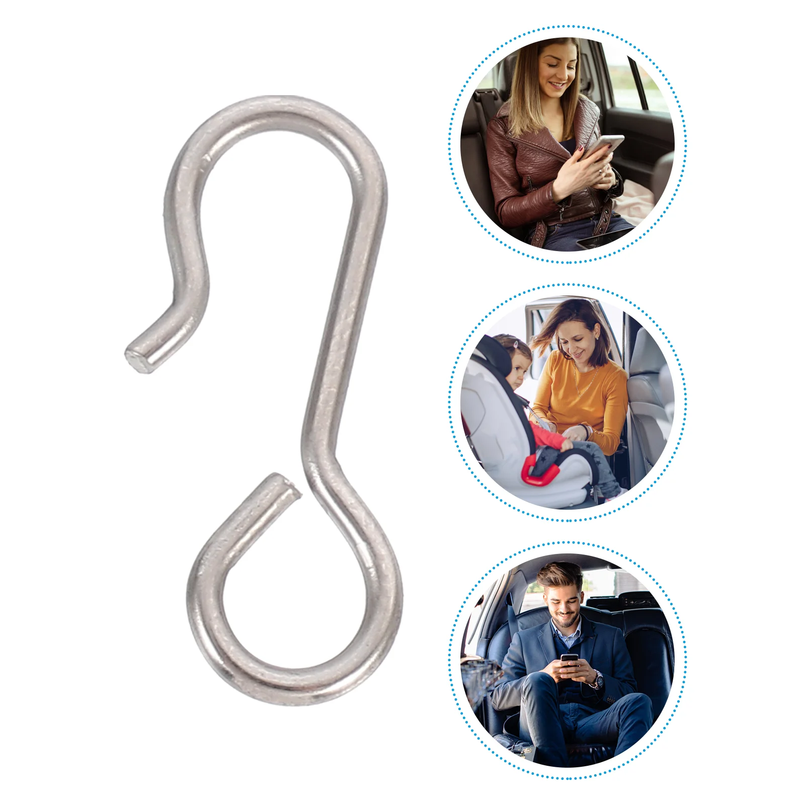 Steel Fixing Hooks Multi-Functional Car Seat Fixing Hook S Shaped Seat Fastener Seat Cushion Hooks