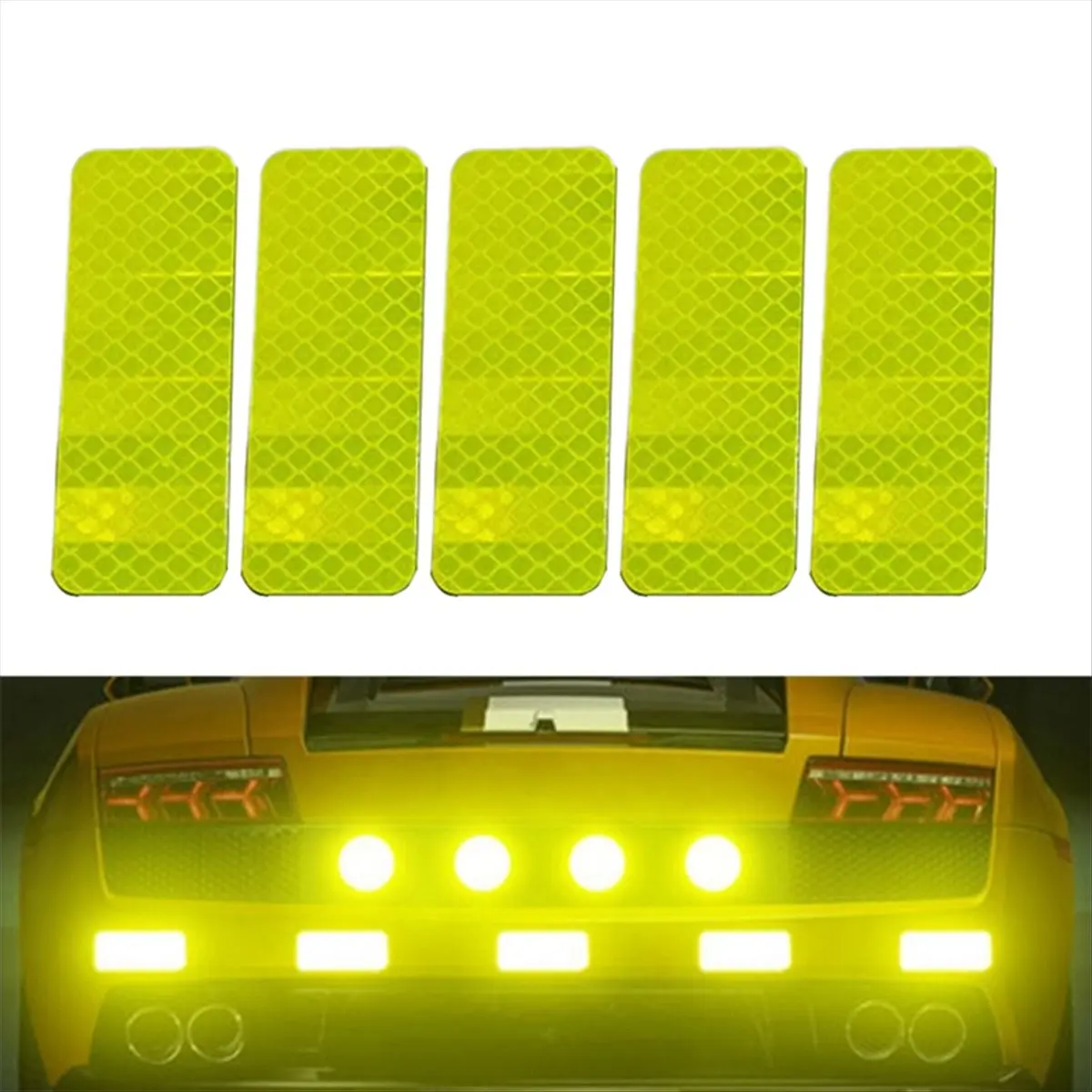 LICG NEW Car Bumper Reflective Stickers Reflective Warning Strips Tape Safety Reflective Stickers Decals Safety Warning C