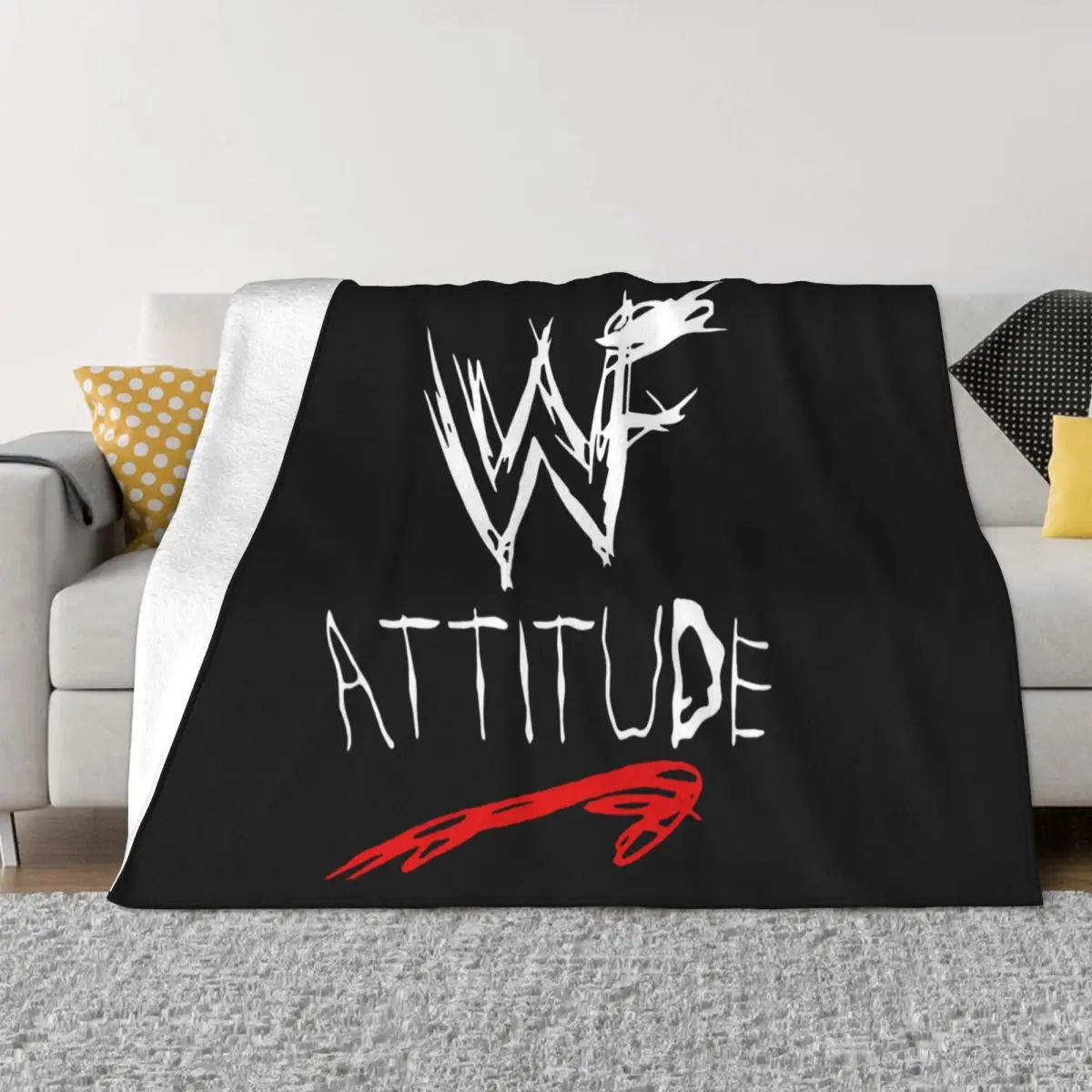 Wwf Attitude Wrestling Baseball Custom Mens Hats Pure Boy Humor Geek Straight Kawaii Hip Hop Throw Blanket