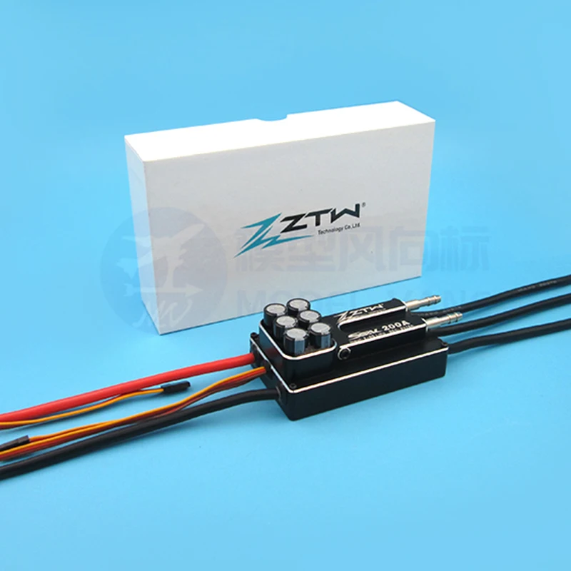 ZTW SEAL 200A SBEC 8A 8S/300A OPTO HV 14S Water-cooled Brushless ESC Seal Ship Model ESC Bidirectional Fully Waterproof