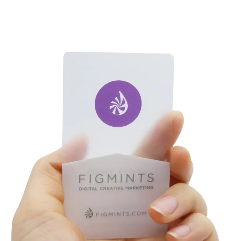 200pcs/500pcs Customized high-quality transparent PVC business card frosted membership card single-sided printing