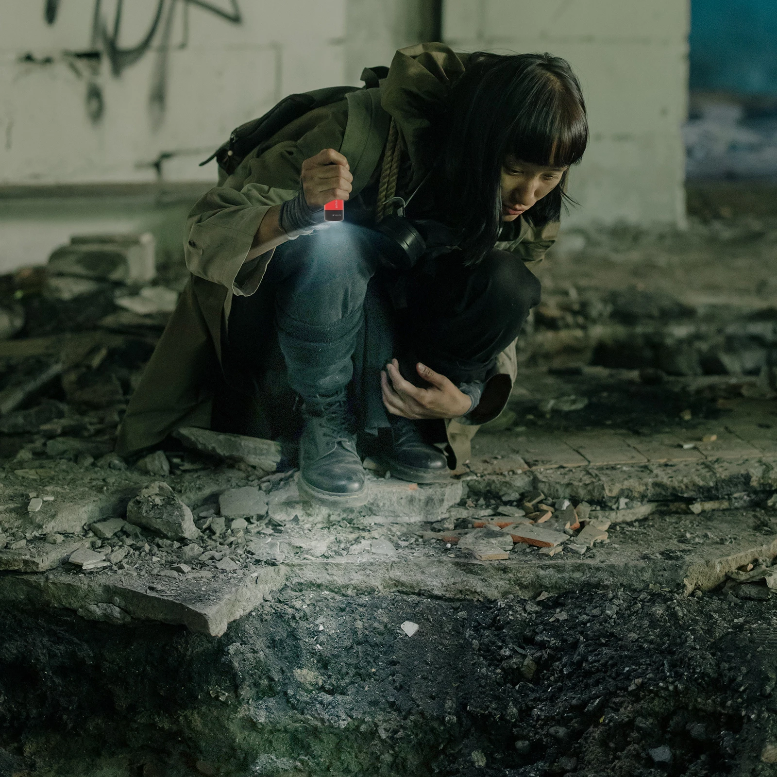 

4 Pcs USB Rechargeable Key Ring Flashlight Rechargeable LED Keychain Flashlight Handheld Torch Light for Camping Emergency