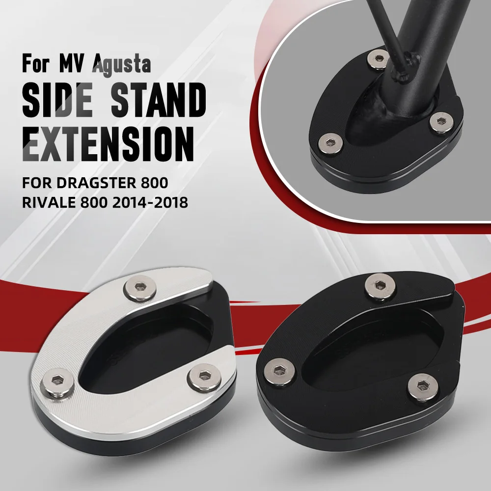 

CNC Kickstand Foot Side Stand Extension Pad Support Enlarge Plate For MV Agusta Dragster 800 Rivale 800 2014-2015-2016-2017-2018