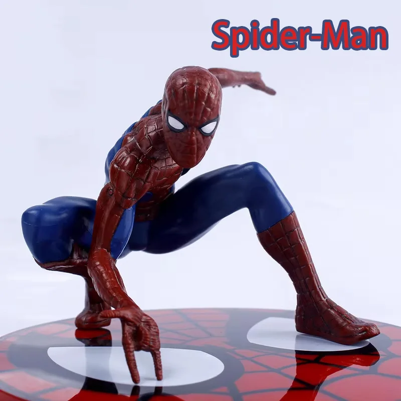 

Hot Movie 9CM Spider-Man Figure Model With Base PVC Statue Creative Desktop Decor Collectible Trendy Toy Surprise Figure Gift