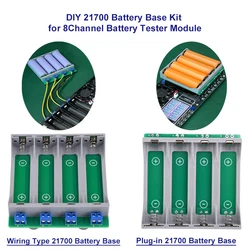 DIY 21700 Battery Base Kit for 8Channel 18650 Battery Capacity Internal Resistance Tester Module Wiring/Plug Repair Accessories