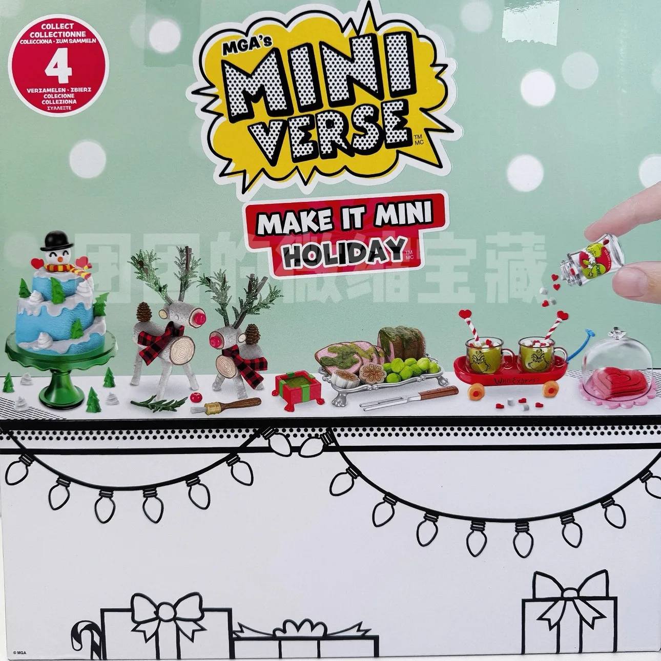 Mga Miniverse Make It Mini Holiday Series صندوق أعمى عيد الميلاد صندوق غامض اللعب منزل لعبة الكرة ديكورا لتقوم بها بنفسك لعبة طفل هدية الكريسماس