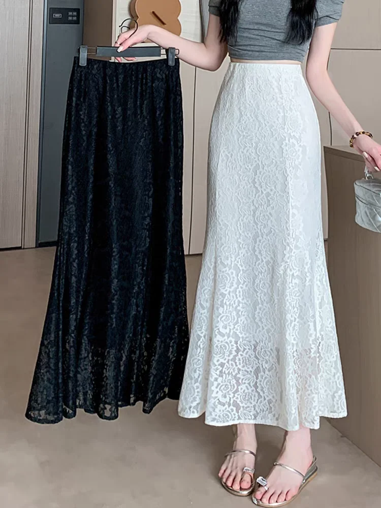 2025 Lace Skirt: High Waist Bodycon to Mermaid Flare Slimming A-Line Skirts for Petite Women