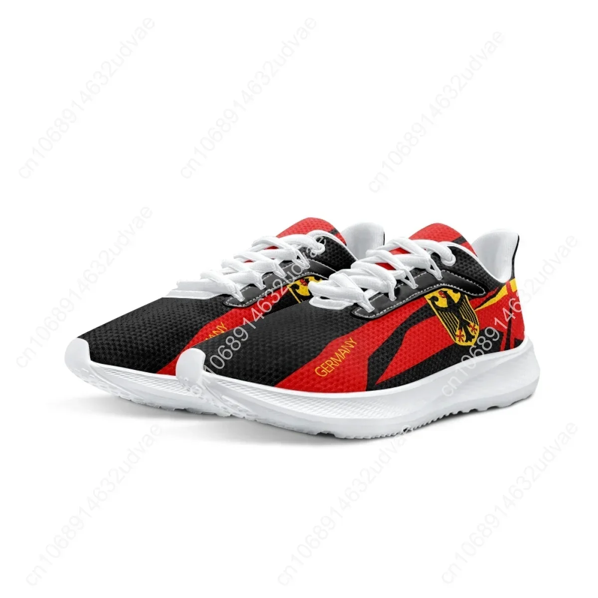Running Shoes Germany Flag Design Mesh Sneakers Unisex Non-Slip Tennis Outdoor Breathable Cushioning Sneakers 2023