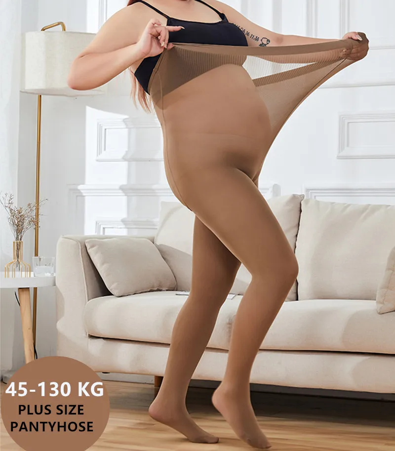 Modne Nowe Damskie Aksamitne Rajstopy Plus Size 120D Jesienno-Zimowe Ciepłe Rajstopy Duże Rozmiary Wysoki Stan Damskie 80D Elastyczne Wyszczuplające Rajstopy