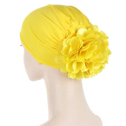 Women Floral India Hat Flower Stretchy Beanie Turban Bonnet Chemo Cap For Cancer Patients Ladies Bandanas African Head wrap NEW