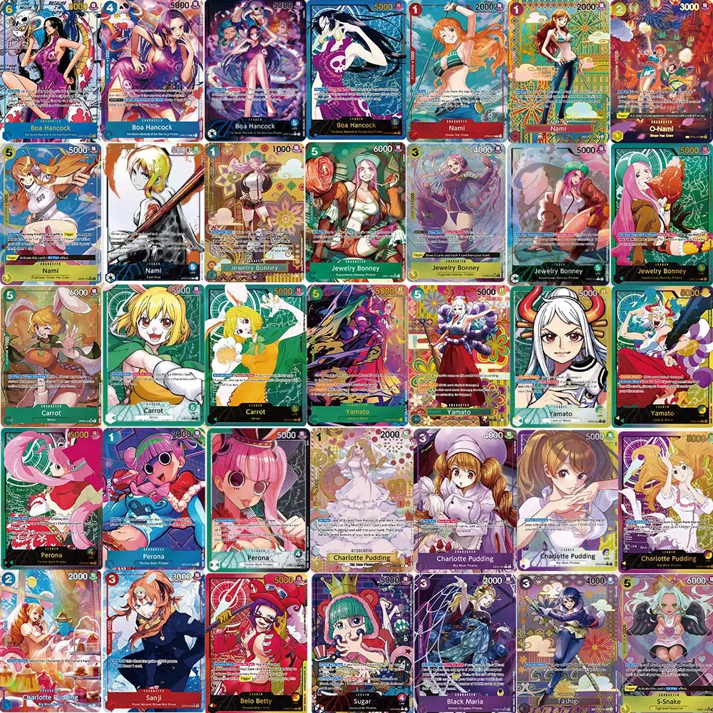 

One Piece Female character Anime proxy card Nami Betty Hancock Vivi Yamato OPCG English Version Toys Christmas Gift Collection