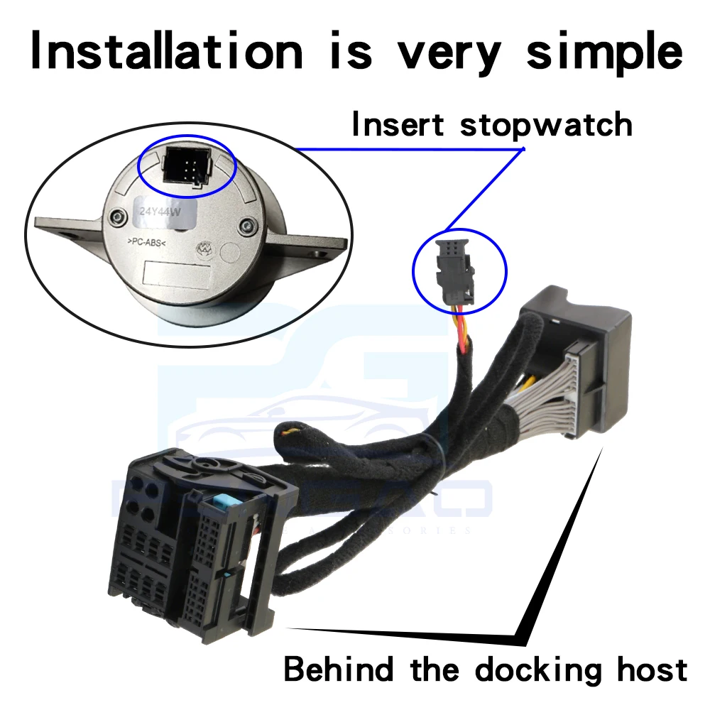 

Cable harness for Porsche stopwatch docking replacement upgrade destructive harness