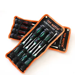 7pcs/set Screwdriver Slotted and Phillips Screwdrivers Set Household Hand Tools Repair Tool Driver Magnetic Insulated Bit Kit